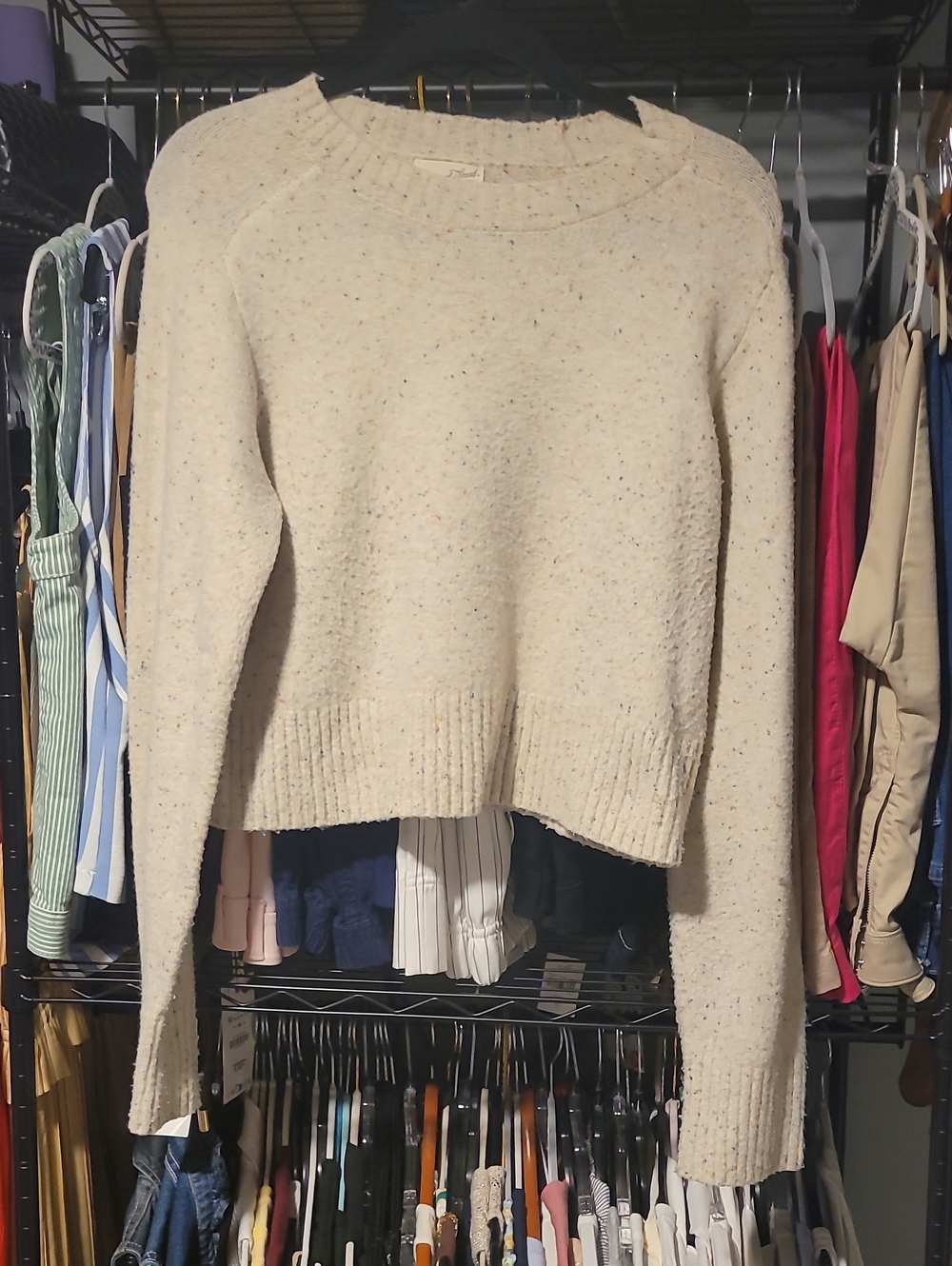 6 For $25 Universal Thread Cream Speckled Crewneck Sweater